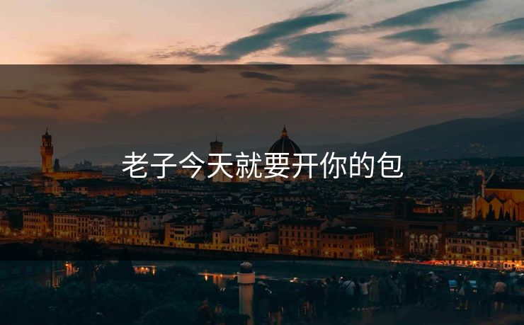老子今天就要开你的包